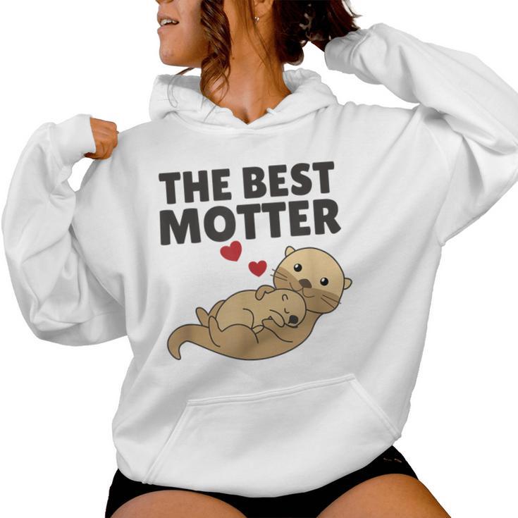 Best Motter Otter Worspiel Für Die Beste Mama Cute Animals Kapuzenpullover für Damen