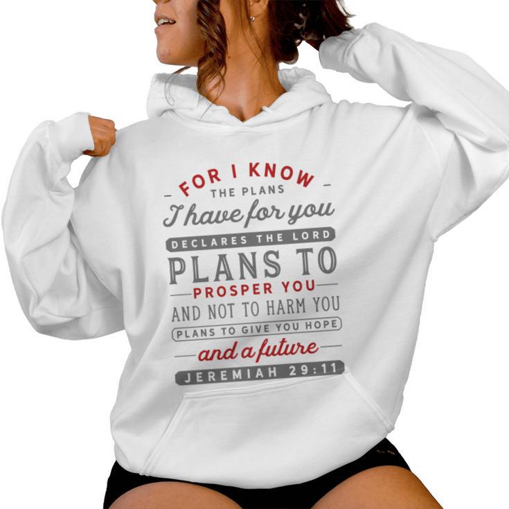 Christian Jeremiah 29 11 Hope Faith Future Bible Verse Quote Women Hoodie