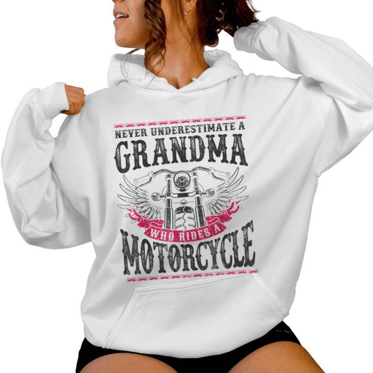 Classic Motorcycle Biker Grandma Never Underestimate A Women Hoodie