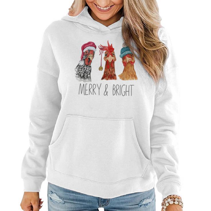 Cute Chickens Christmas Christmas Farm Animal Holiday Women Hoodie