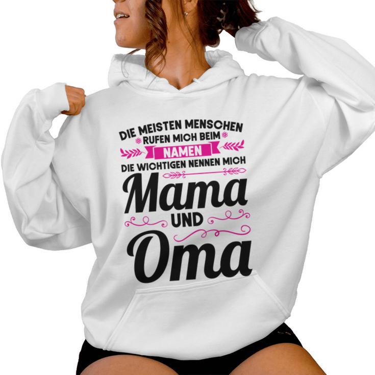 Die Wichtigen Nennen Mich Mama Und Oma Mama Grandma Gray Kapuzenpullover für Damen