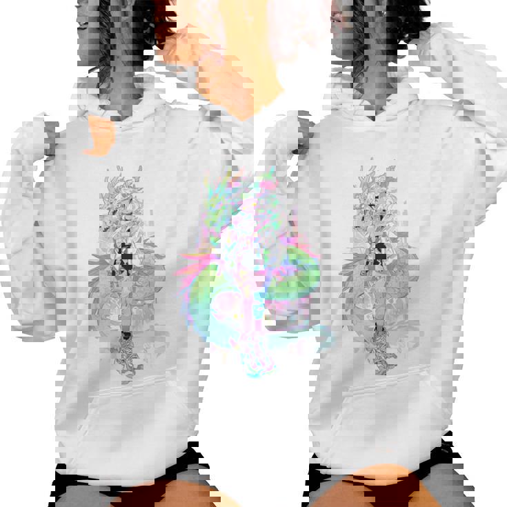Dragon Fille Drôle Pastel Japon L'anime Esthétique Japonais Sweat à capuche femme