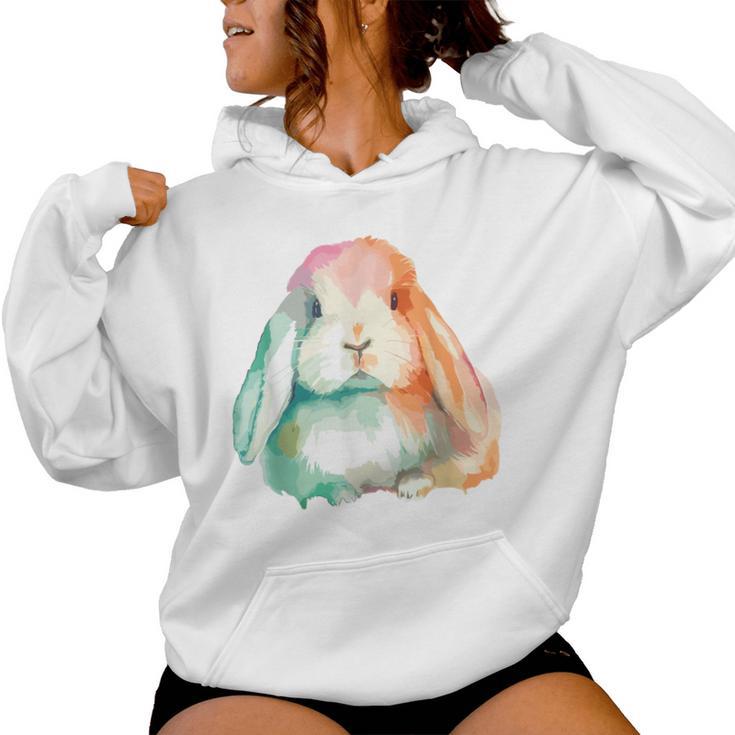 Easter Bunny Holland Lop Rabbit Girl Holland Lop Women Hoodie