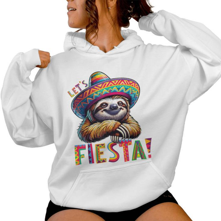 Let's Fiesta Sloth Cinco De Mayo Fiesta Mexican Women Hoodie