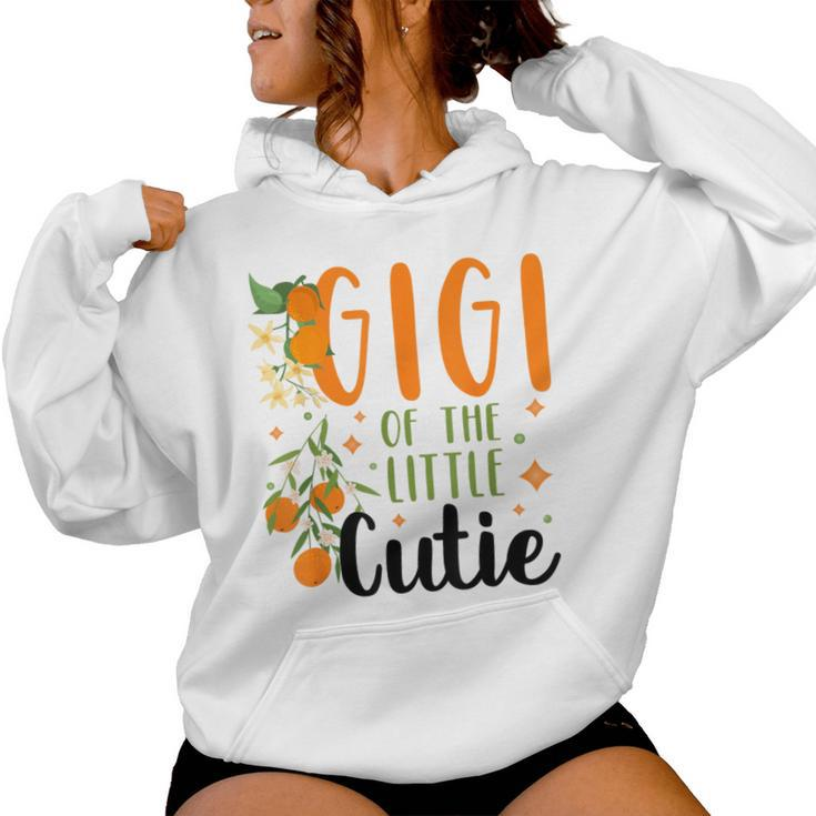 Gigi Little Cutie Baby Shower Orange 1St Birthday Party Women Hoodie