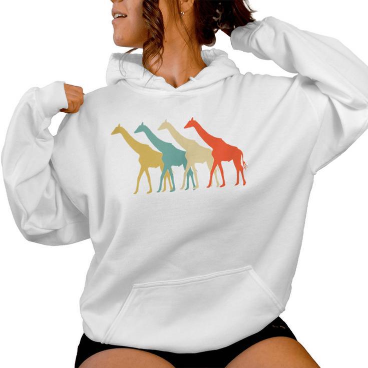 Giraffe Vintage Retro Idea For Cool Cute Women Hoodie