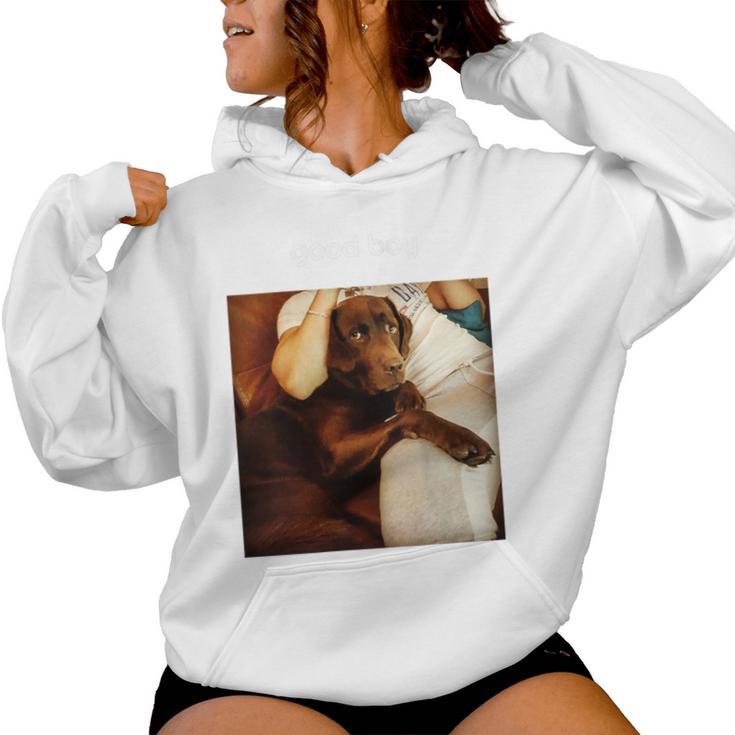 Good Boy Labrador Golden Retriever Dog Saying Lab Women Hoodie