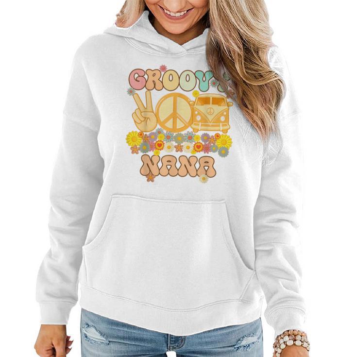 Groovy Nana Retro Matching Family Baby Shower Mother's Day Women Hoodie