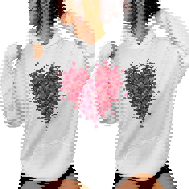 Hearts & Girls Valentine's Day Heart Cute Hearts Women Hoodie