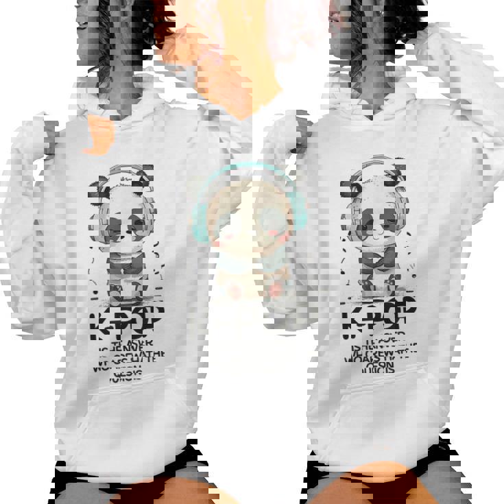K-Pop Es La Respuesta Panda Kpop Merch Productos De K-Pop Sudadera con capucha para mujer