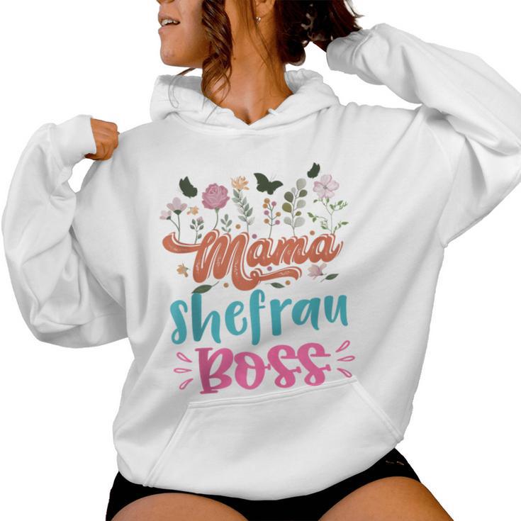 Mama Ehefrau Boss Mit Spruch Lustig Muttertag Kapuzenpullover für Damen