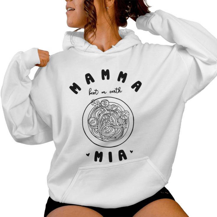 Mamma Mia Best Mum Ever Spaghetti Italian Noodles Love Kapuzenpullover für Damen