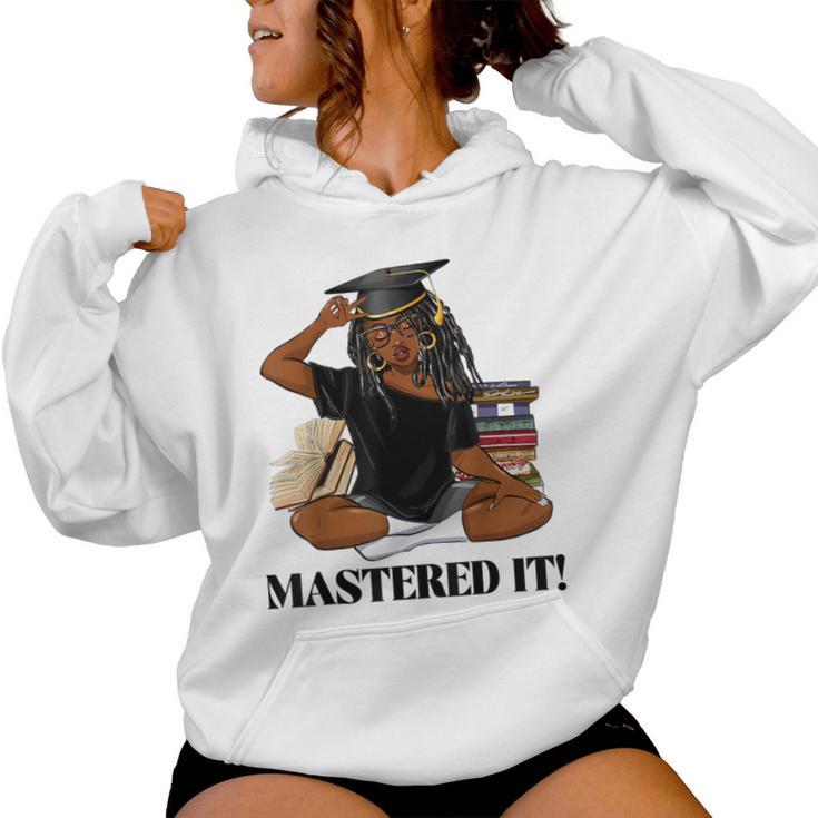 Mastered It Black Girl Magic Graduate Blm Melanin Senior Women Hoodie