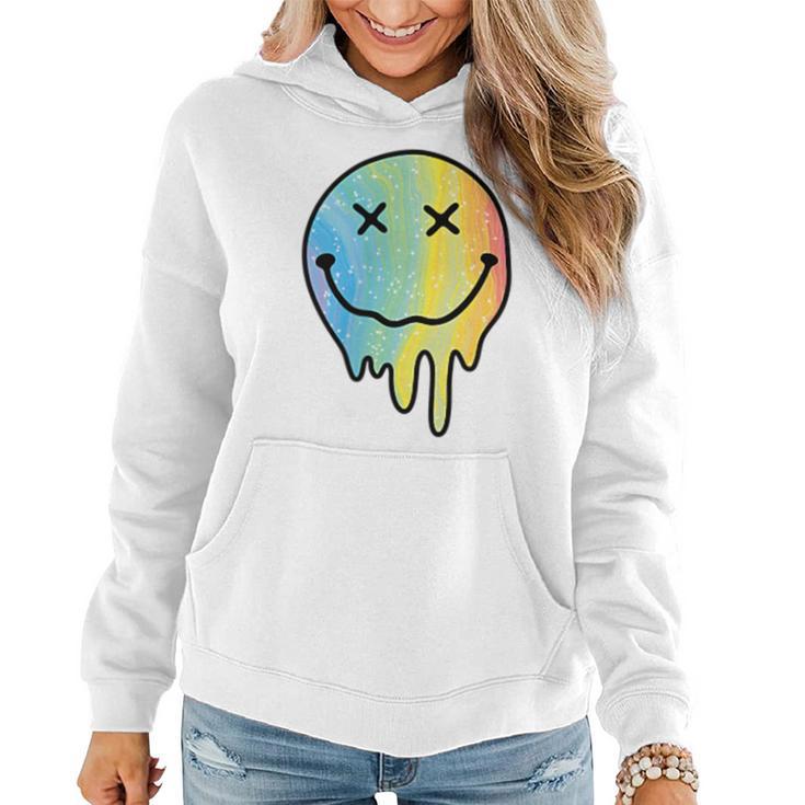 Melting Rainbow Smile Smiling Melted Dripping Face Women Hoodie