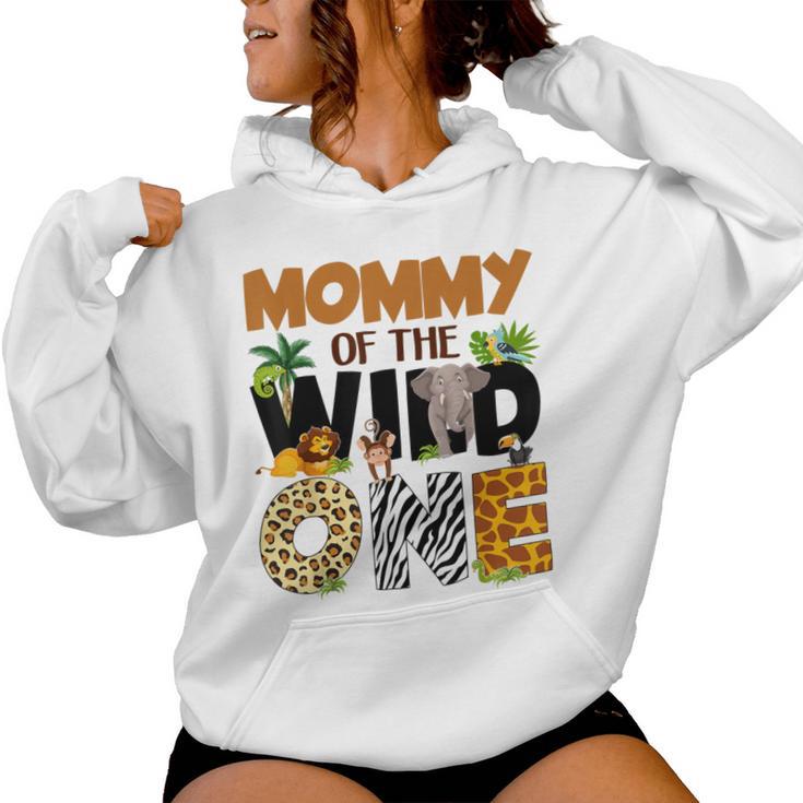 Mommy Of The Birthday Wild One Safari Mom And Dad Boy Family Women Hoodie