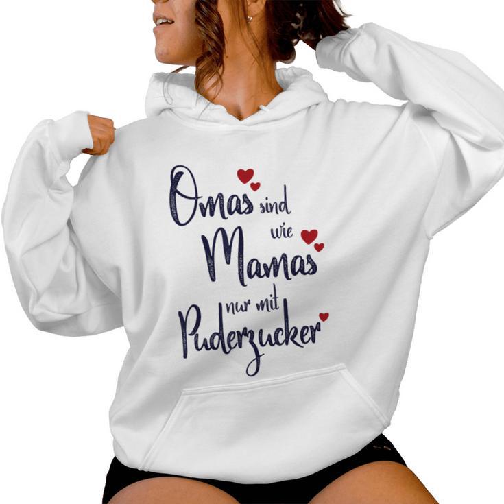 Omas Sind Wie Mamas Nur Mit Powder Sugar Oma Ist Die Beste Kapuzenpullover für Damen