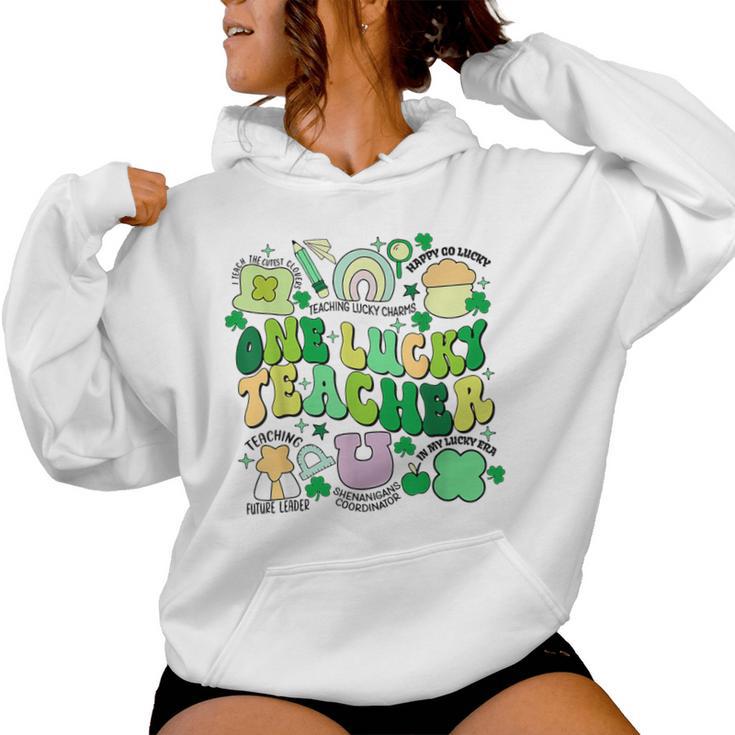 One Lucky Teacher St Patrick's Day Irish Teacher Lucky Era Women Hoodie