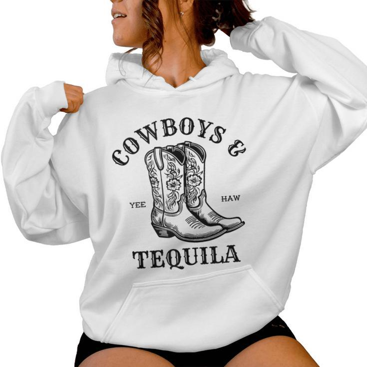 Outfit For Rodeo Western Country Cowboys And Tequila Women Hoodie