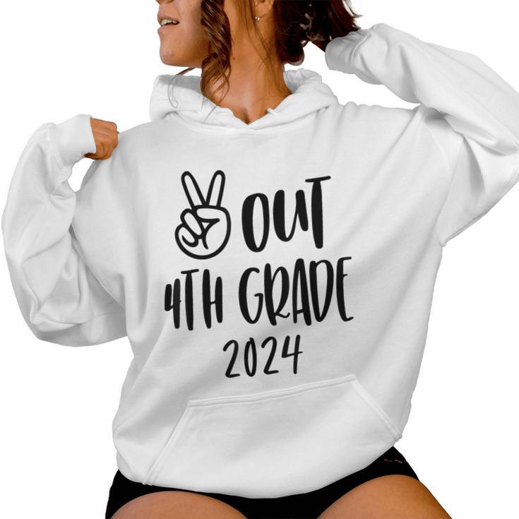 Peace Out 4Th Grade Tie Dye Graduation Last Day Of School Women Hoodie