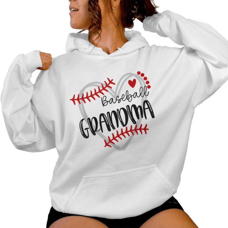 Personalized Baseball Heart Cute Grandma Baseball Women Hoodie