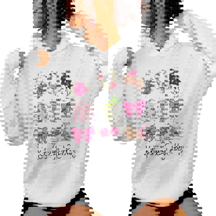 Pink Coquette Bow Derby Day Horse Racing 2024 Derby Women Hoodie