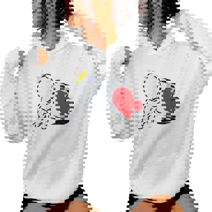 Puzzle Hombre Enamorado Humor Amor Sudadera con capucha para mujer