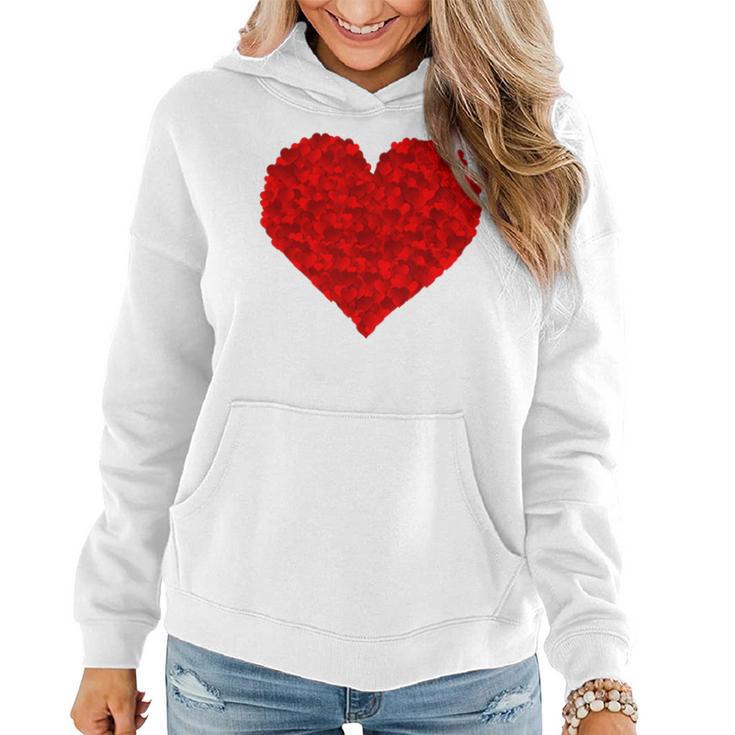 Red Heart Love Valentines For Girlfriend Him Her Girls Women Hoodie