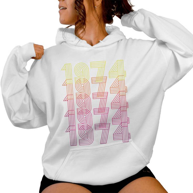 Retro Birthday Vintage Classic 1974 Women Hoodie