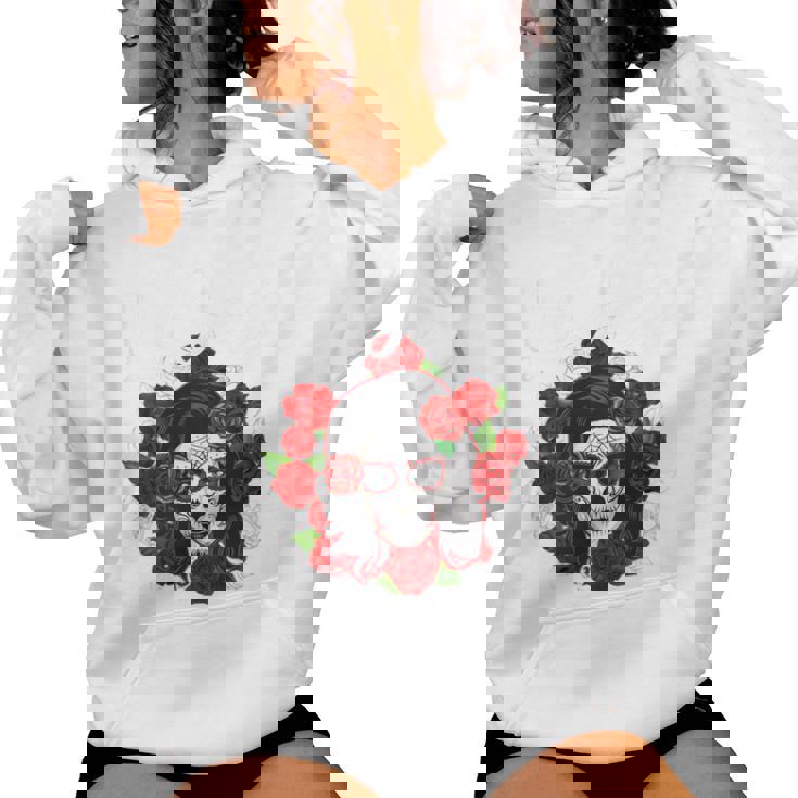 Rockera Surgar Skull La Jefa Calavera Muertos Sin Mangas Sudadera con capucha para mujer
