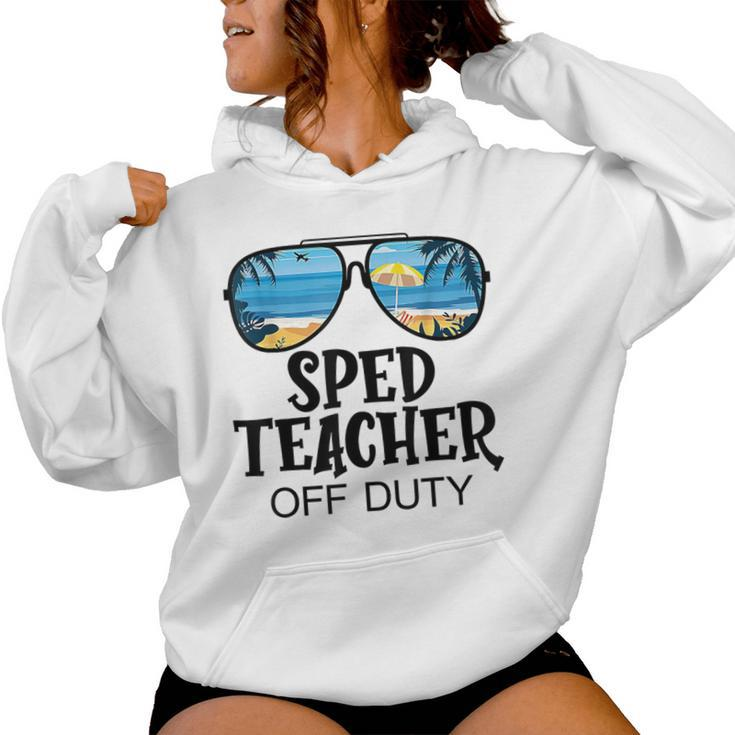 Special Education Teacher Off Duty Sunglasses Beach Summer Women Hoodie