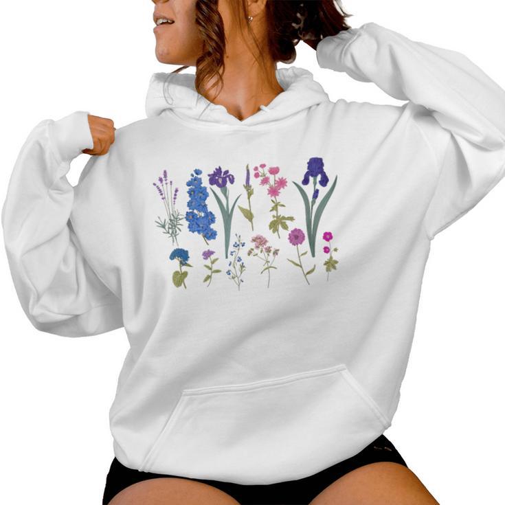 Subtle Bi Pride Bisexual Pride Bi Flag Wildflower Women Hoodie