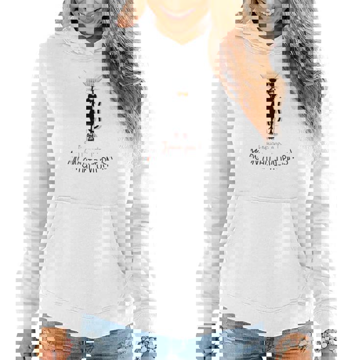 Sweat à capuche femme J'peux Pas Mon Chat Veut Pas, Humour Pour Amateurs de Chats
