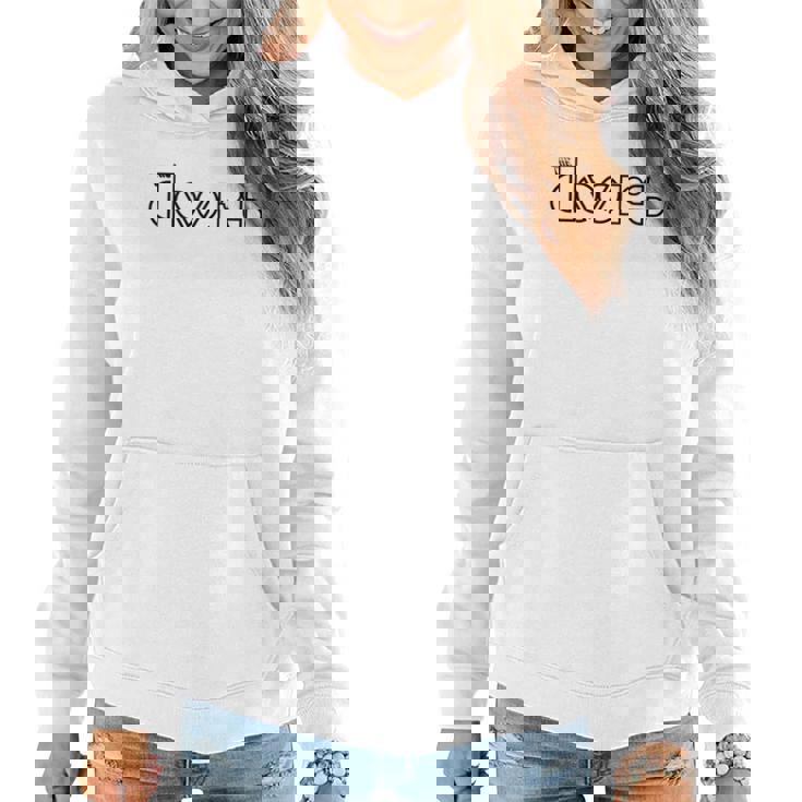 Sweat à capuche femme The Doors Blanc, Logo Iconique pour Fans de Rock