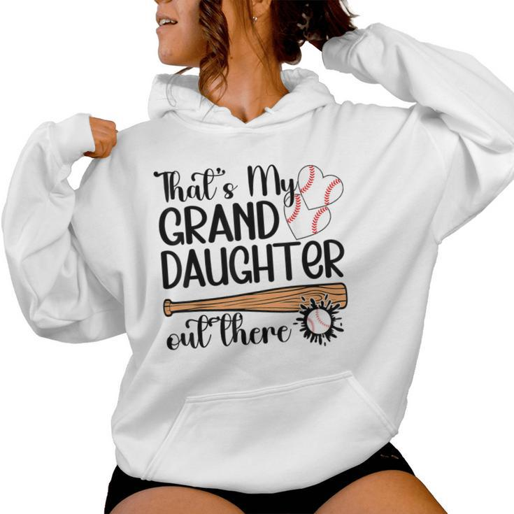 That's My Granddaughter Out There Softball Grandma Women Hoodie