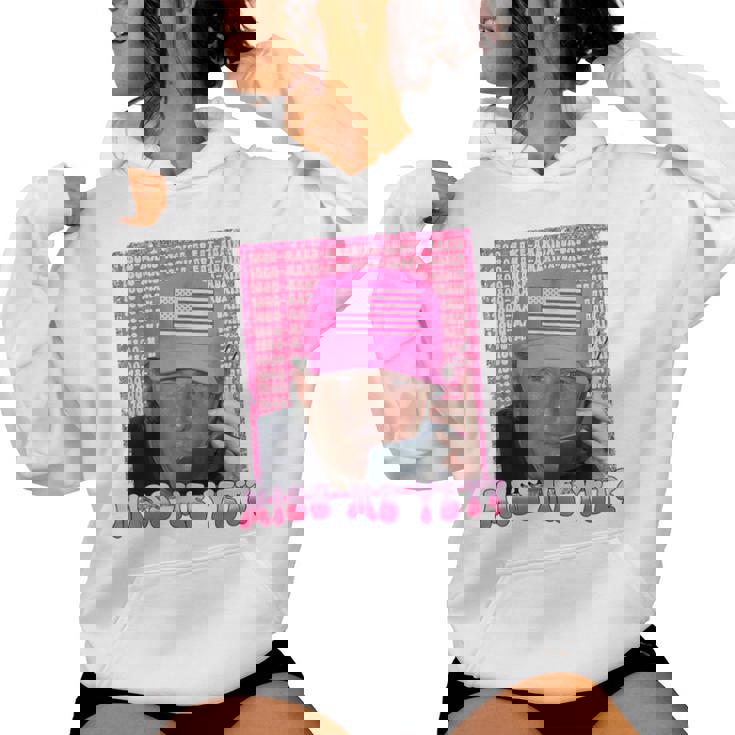 Trump Pink Miss Me Yet Trump 2024 Girls Women Hoodie