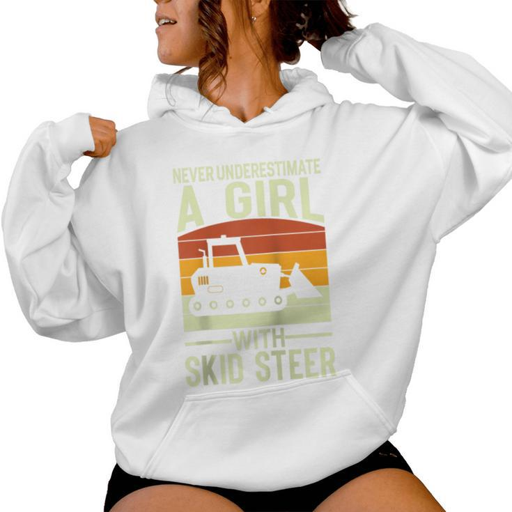 Never Underestimate An Girl With A Skid Sr Construction Women Hoodie