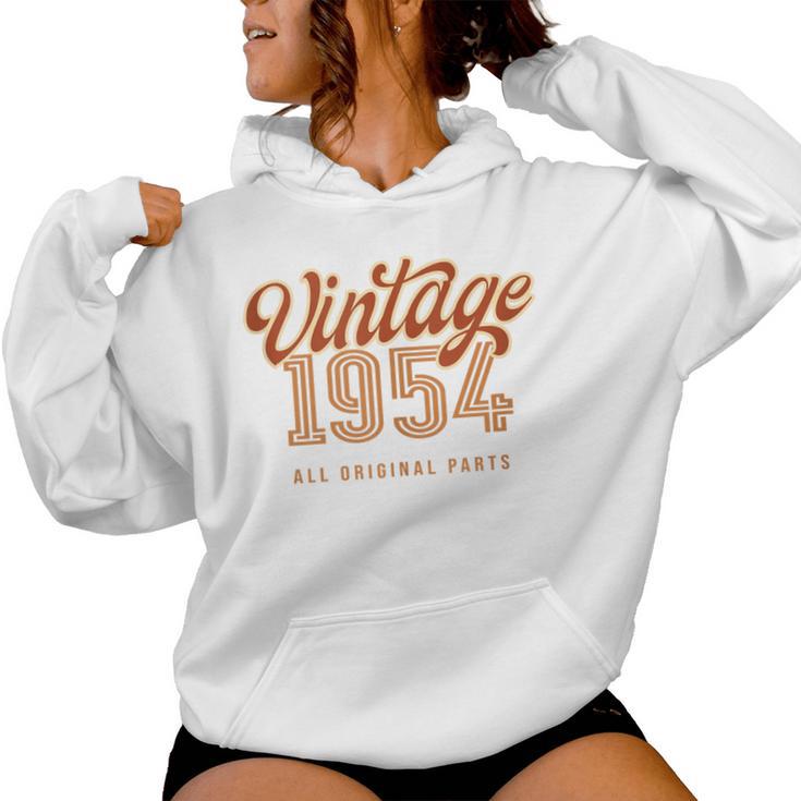 Vintage 1954 All Original Parts For & Birthday Women Hoodie