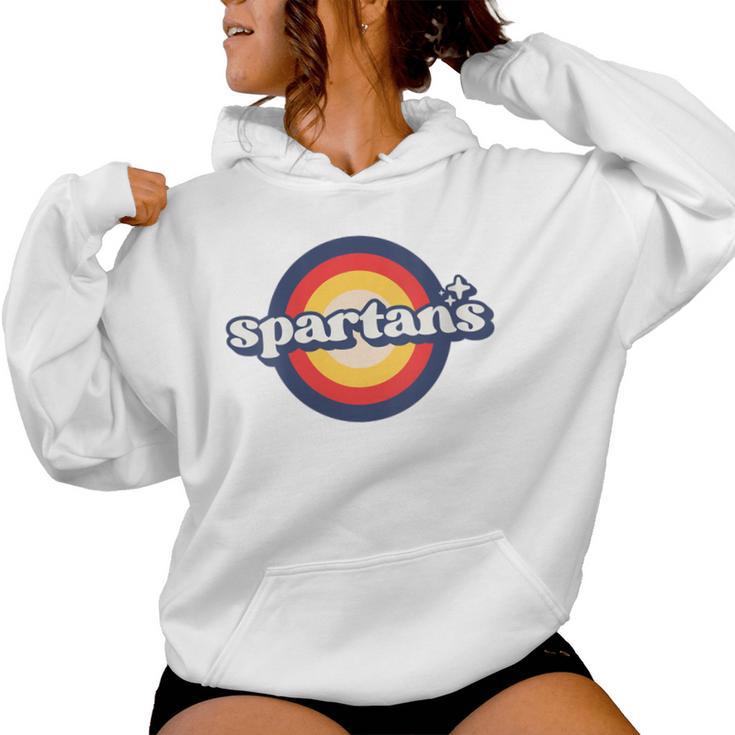 Vintage Spartans High School Spirit Go Spartans Pride Women Hoodie