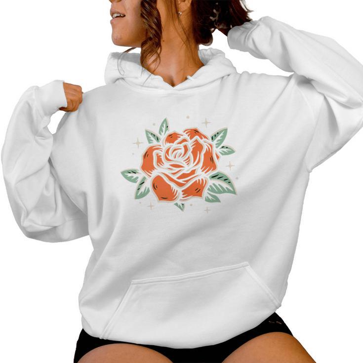 Vintage Tattoo Rose Flower Youth Women Hoodie