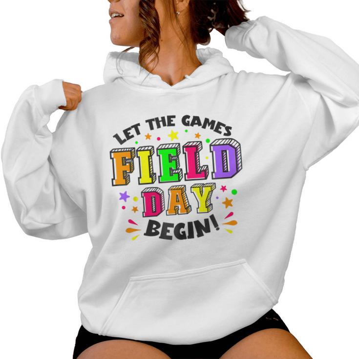 Yellow Field Day Let Games Start Begin Kid Boy Girl Teacher Women Hoodie