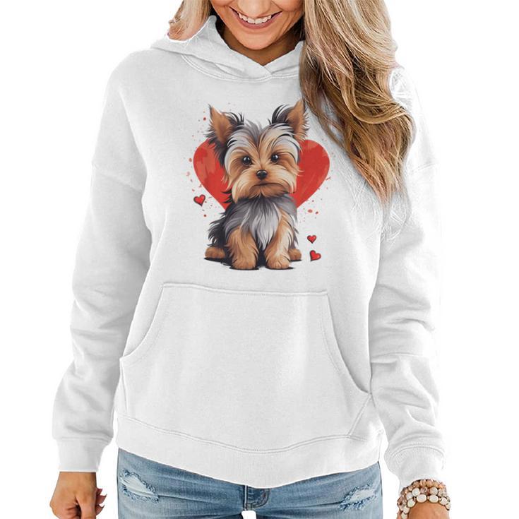 Yorkie Owner Mom Dad Yorkshire Terrier Dog Lover Valentine Women Hoodie