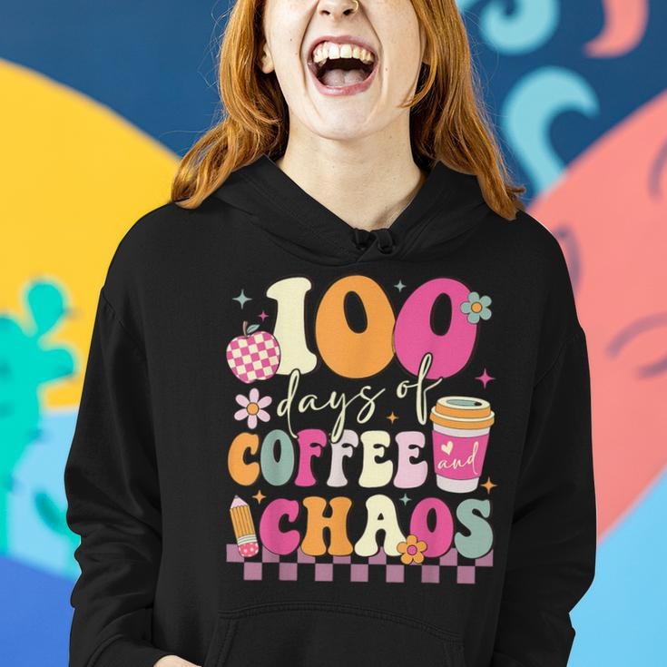 100 Days Of School Coffee Lover 100Th Day Of School Teacher Women Hoodie Gifts for Her