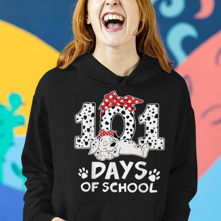 100 Days Of School Dalmatian Dog Girl 100 Days Smarter Women Hoodie Gifts for Her