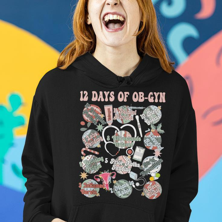 12 Days Of Ob-Gyn Christmas Labor And Delivery Nurse Outfit Women Hoodie Gifts for Her