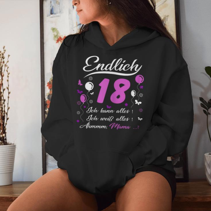 18Th Birthday Girl Endlich 18 Ich Kann Alles Kapuzenpullover für Damen Geschenke für Sie