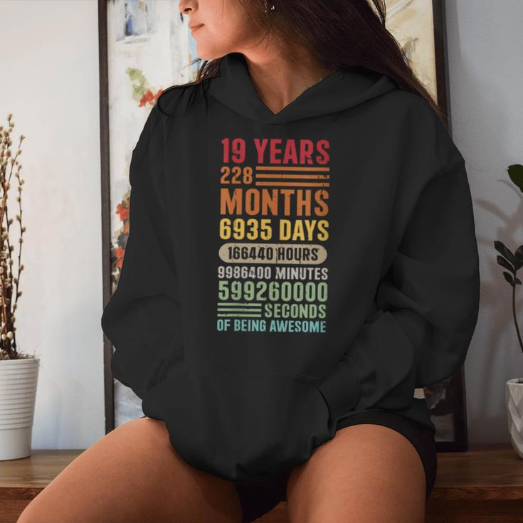19 Years 228 Months Of Being Awesome Vintage 19Th Birthday Women Hoodie Gifts for Her