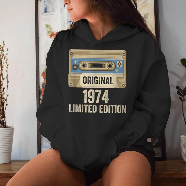 1974Intage Birthday Cassetteintage Dad Mum Kapuzenpullover für Damen Geschenke für Sie