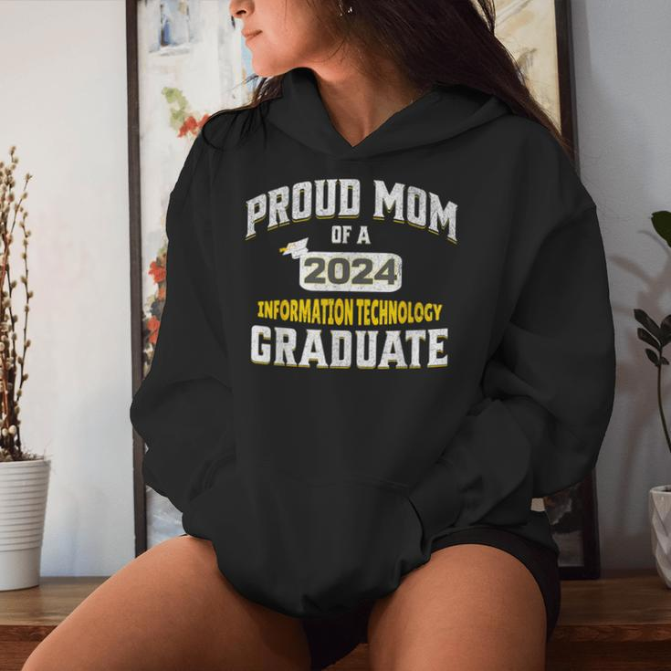 2024 Matching Proud Mom 2024 Information Technology Graduate Women Hoodie Gifts for Her