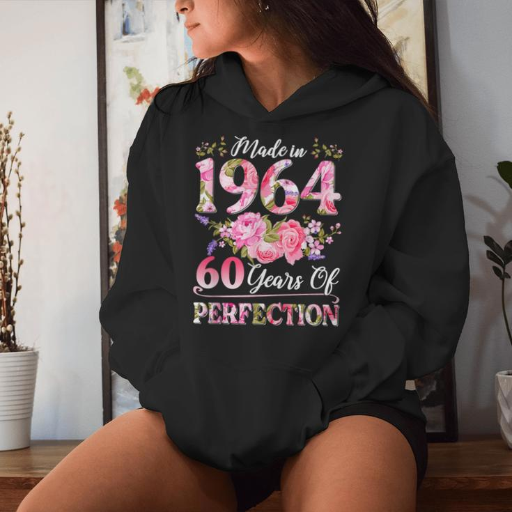 60 Year Old Made In 1964 Birthday Floral 60Th Birthday Women Women Hoodie Gifts for Her