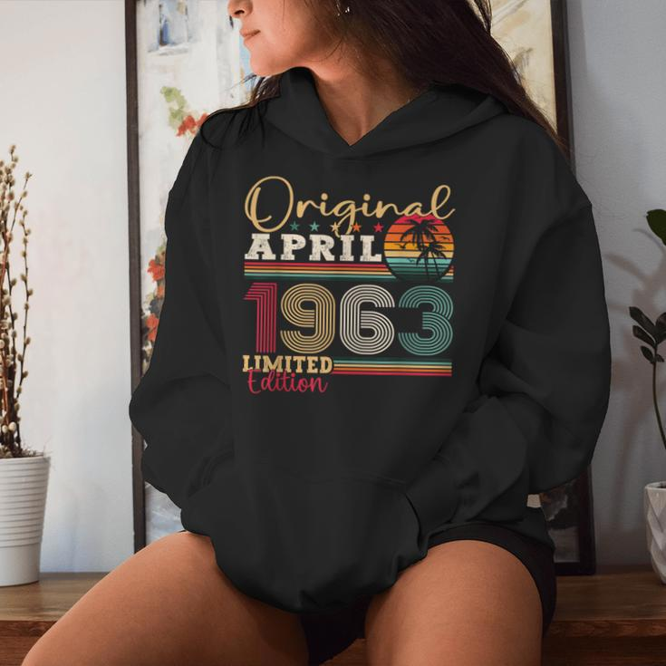 60Th Birthday Man Woman Original April Vintage 1963 Women Hoodie Gifts for Her